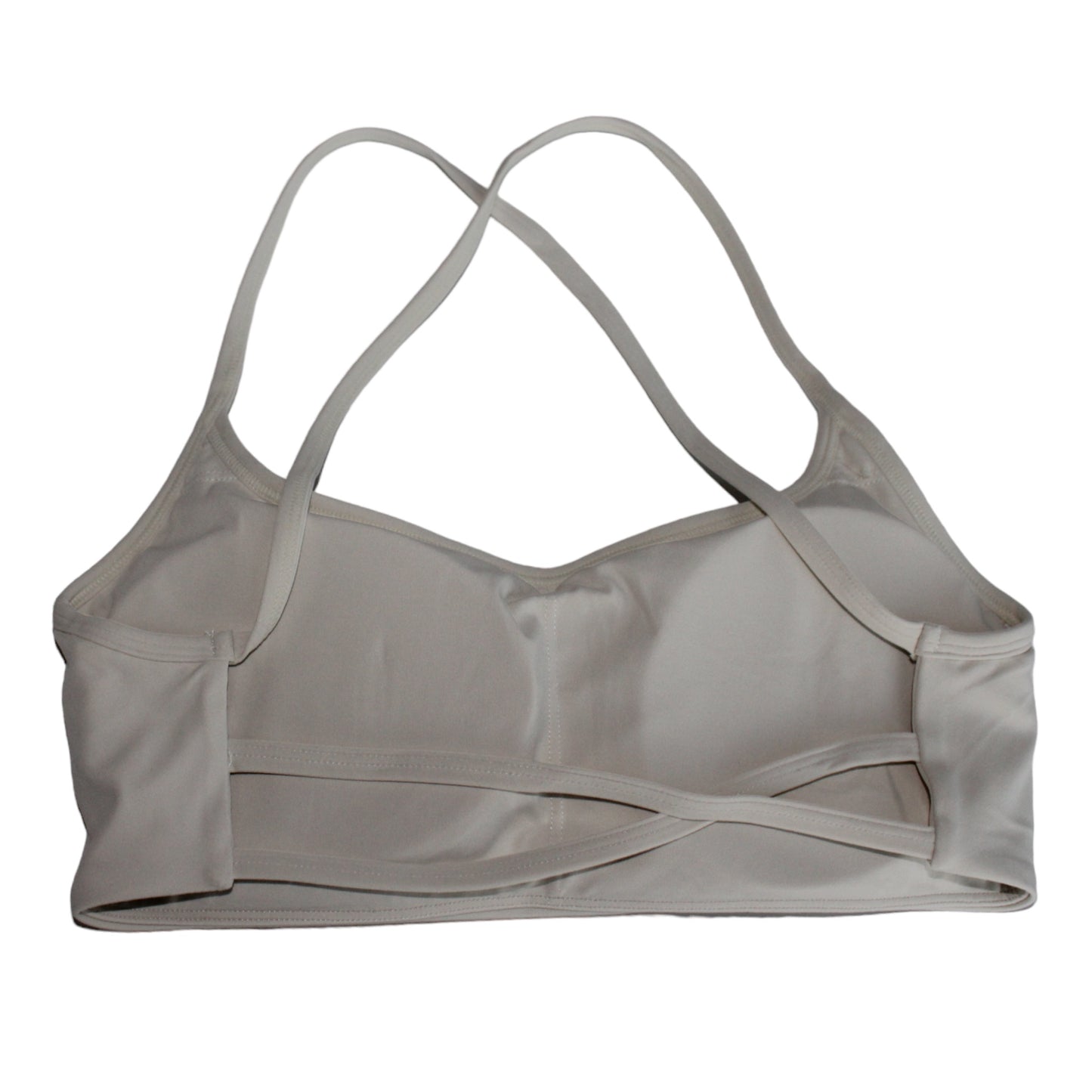 Glow cross back sports bra in creamy white