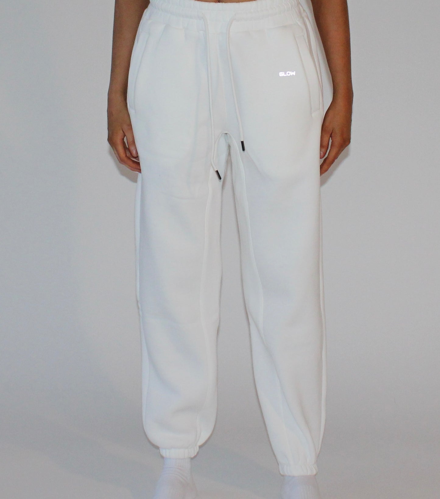 White jogging pants