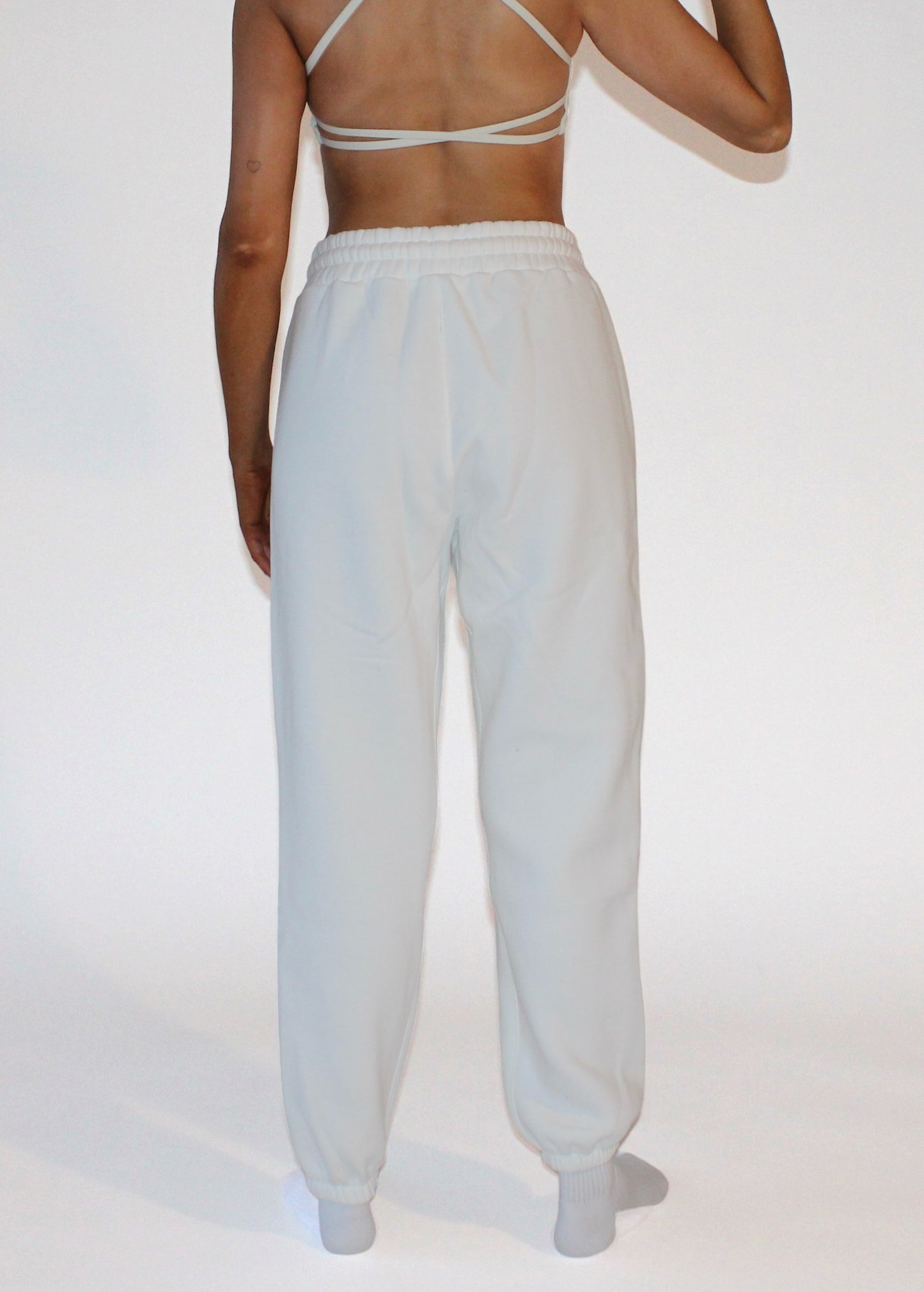 Jogging pants in white