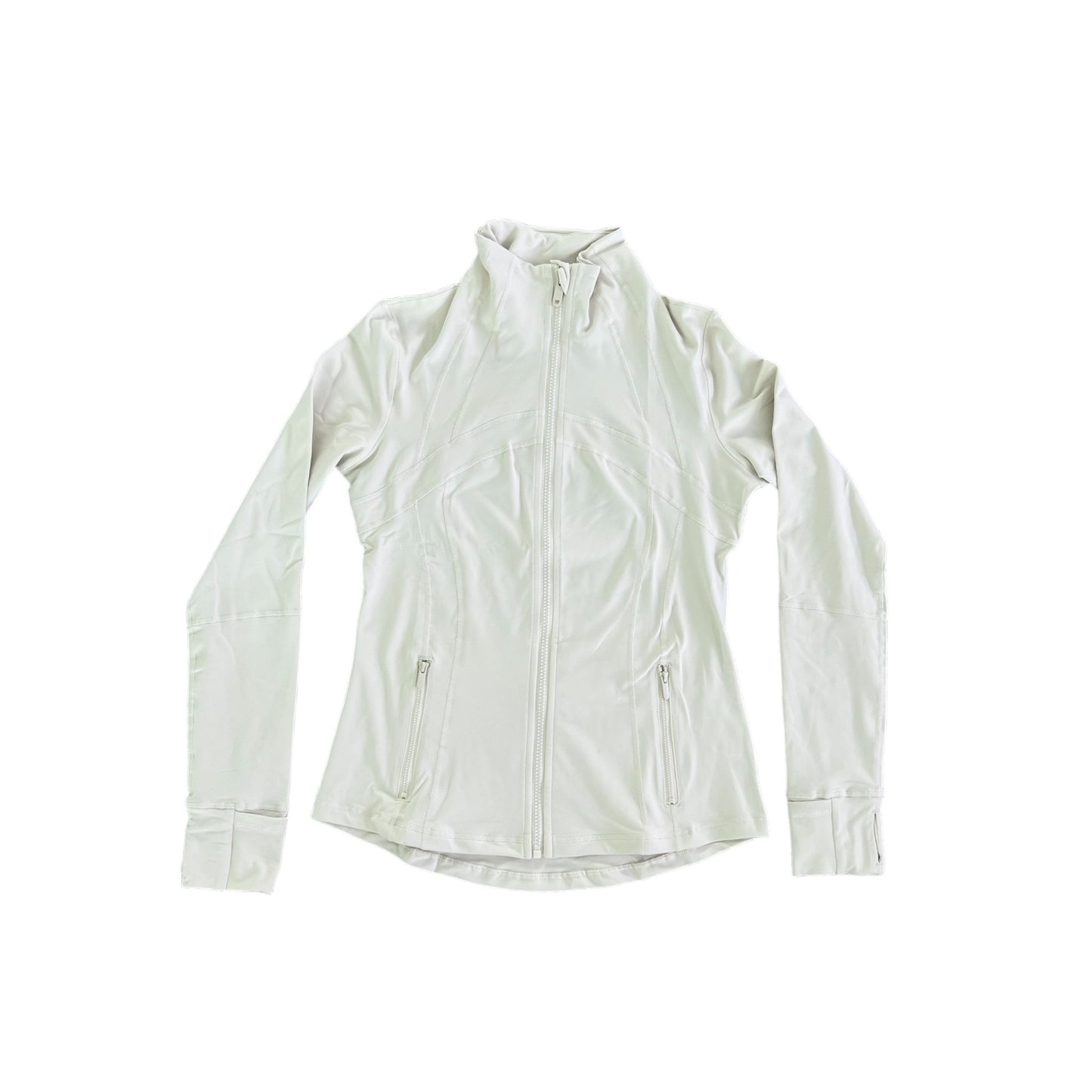 Glow cream zipped jacket