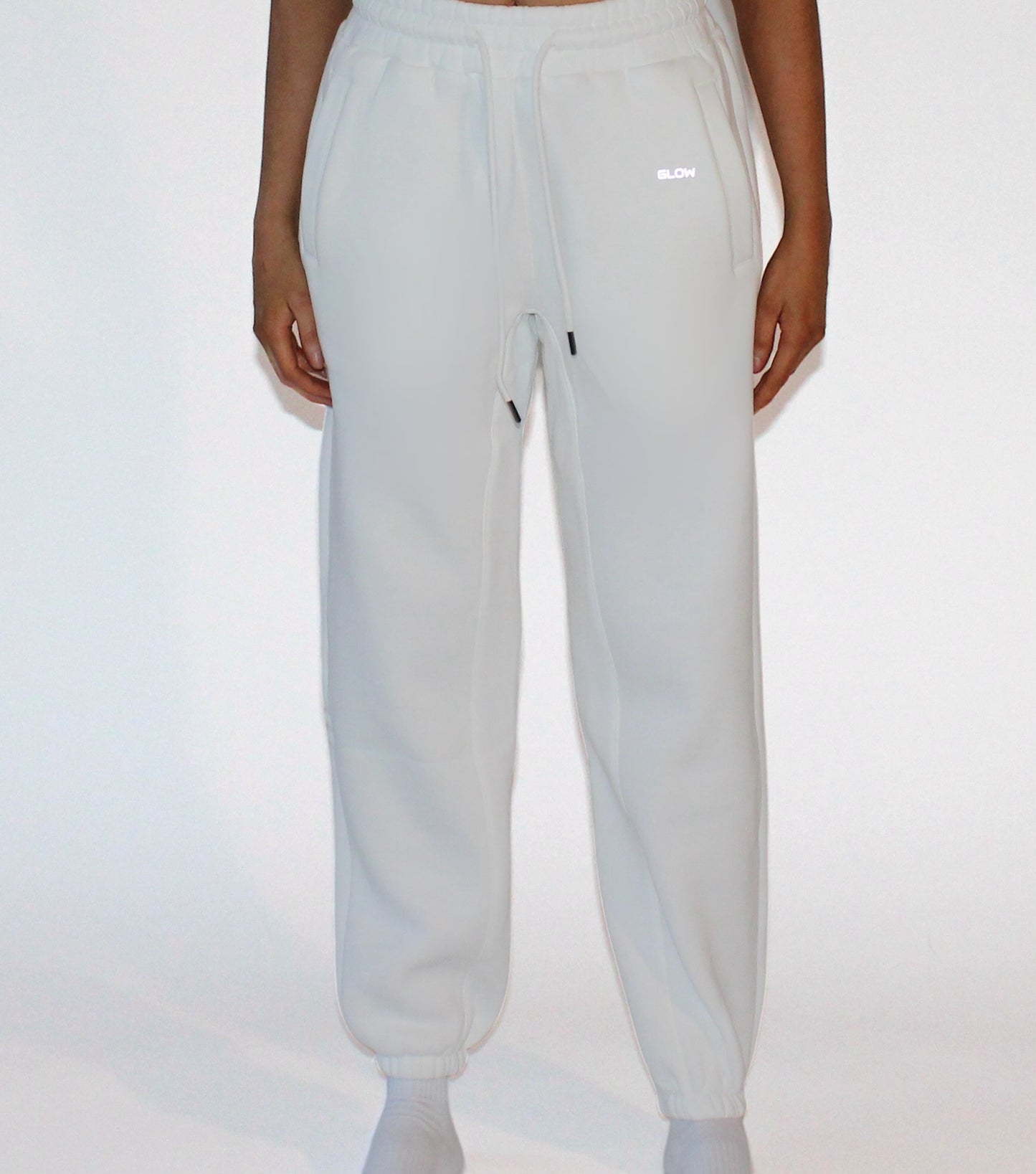 Jogging pants in white