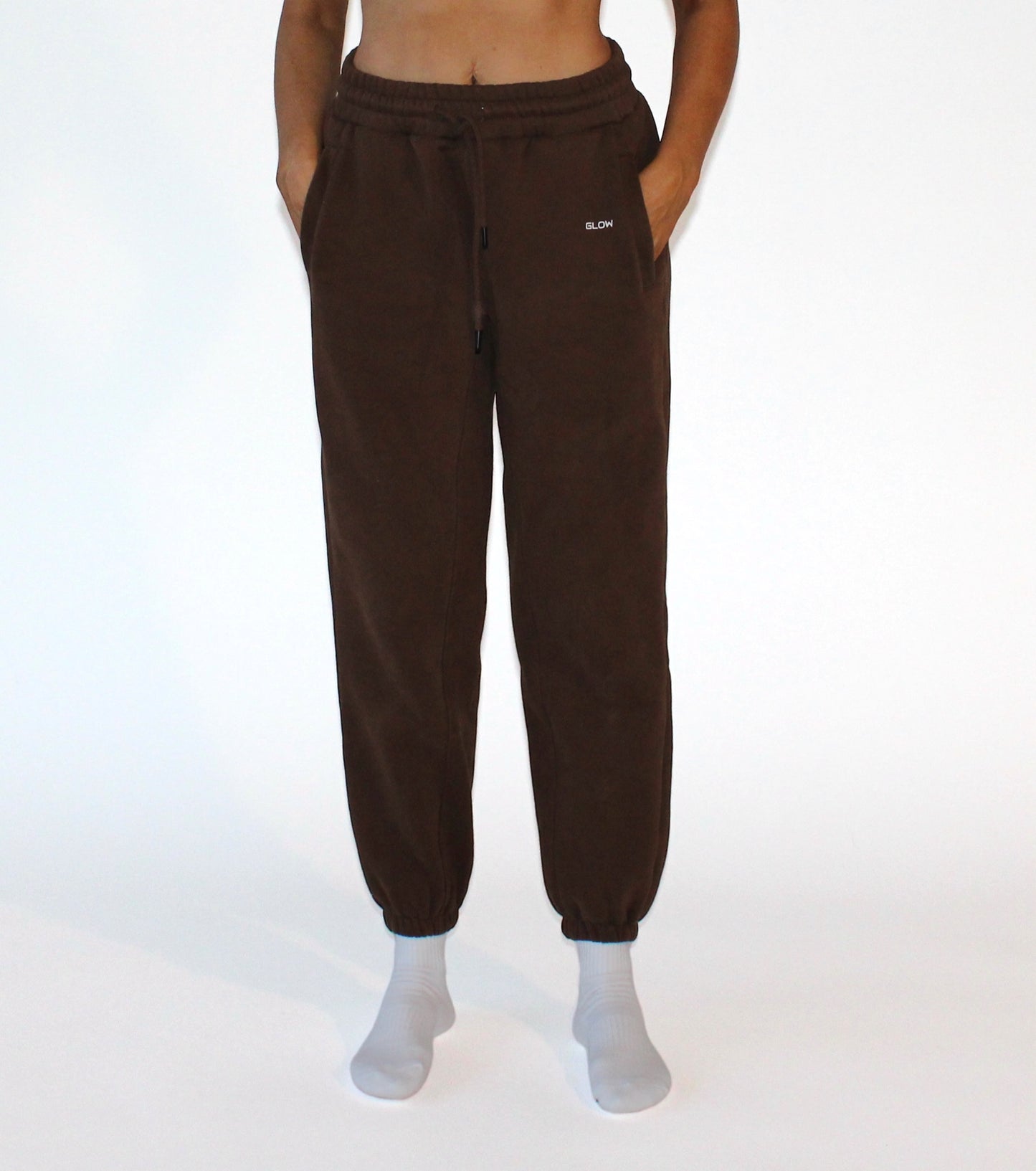 Jogging pants in brown